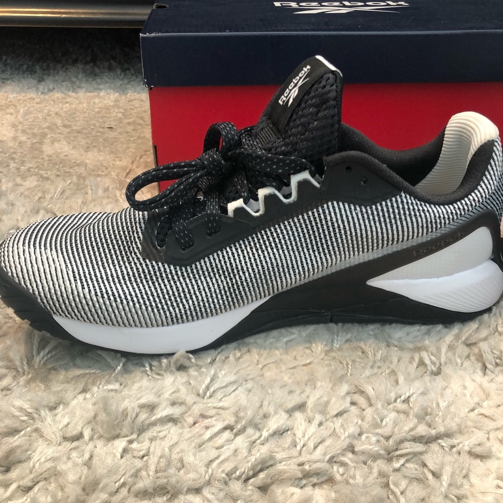 Never been worn Reebok Nano X1 Grit sneakers in White/Black/Grey! With box